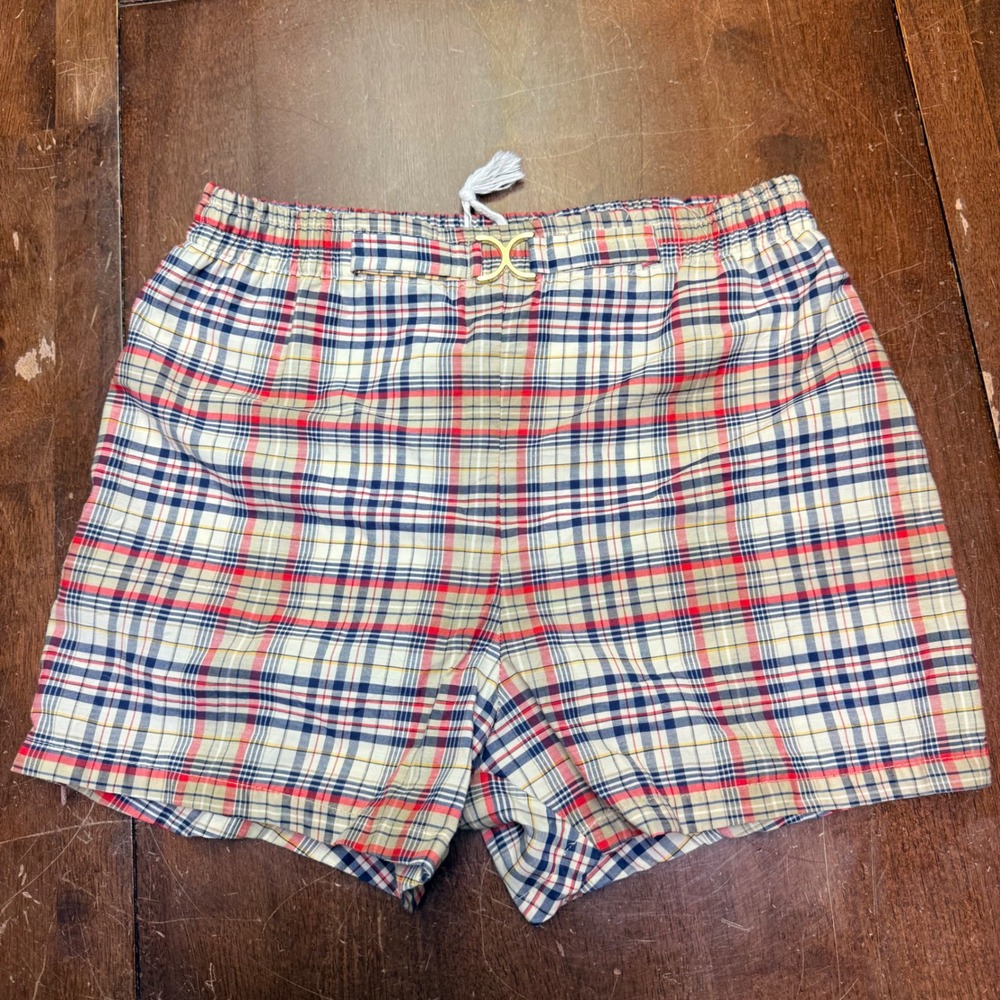Lord Jeff Plaid Shorts Women S Multicolor Vintage Preppy Buckle Detail‎ USA Made